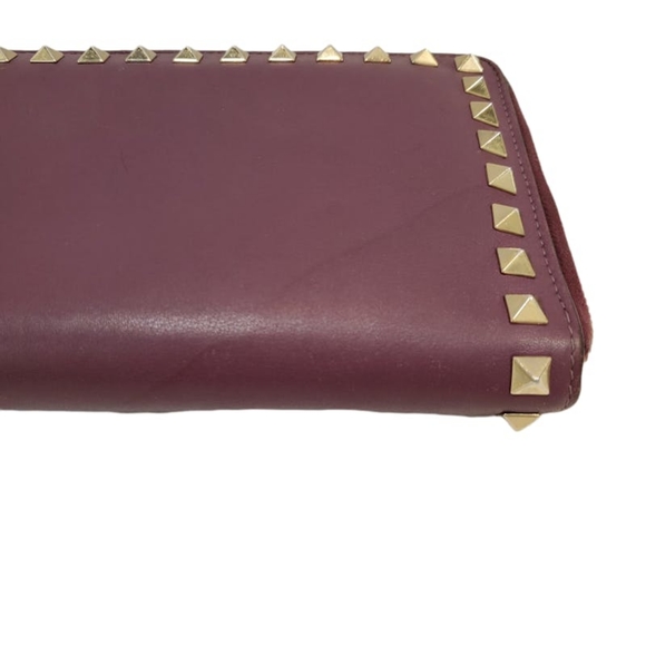 Valentino authentic Burgundy leather Rockstud Wallet - Picture 4 of 8
